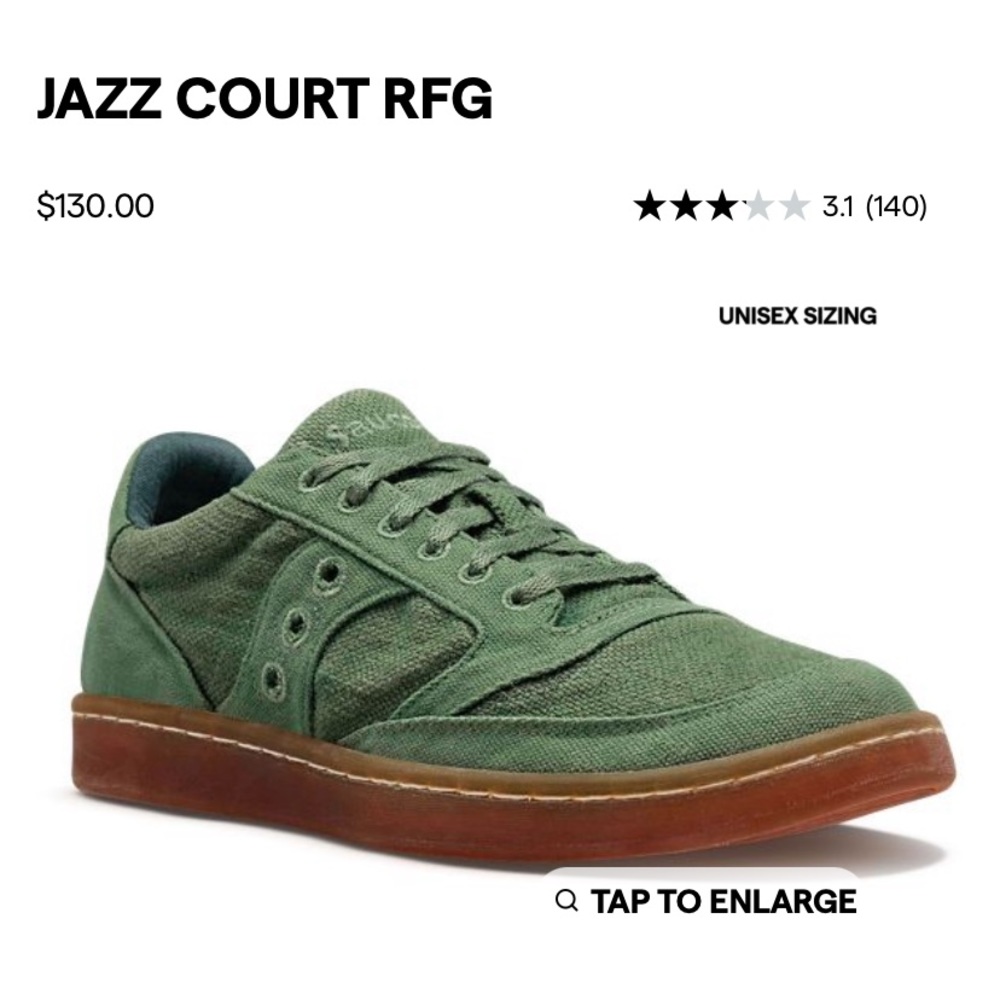 Saucony JAZZ COURT RFG Size 7 shoes